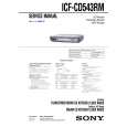 SONY ICFCD543RM Service Manual cover photo