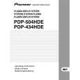 PIONEER PDP-434HDE Owner's Manual cover photo