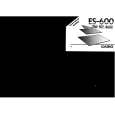 CASIO ES600 Owner's Manual cover photo