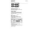 SONY XR-6287 Owner's Manual cover photo