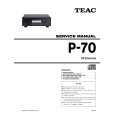 TEAC P-70 Service Manual cover photo