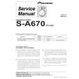PIONEER S-A670/XTL/NC Service Manual cover photo
