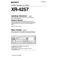 SONY XR-4257 Owner's Manual cover photo