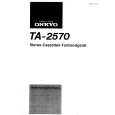 ONKYO TA-2570 Owner's Manual cover photo
