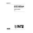 SONY EVO9850 VOLUME 2 Service Manual cover photo