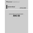 PIONEER AVIC-D3/XU/EW5 Owner's Manual cover photo