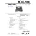 SONY MDCC2000 Service Manual cover photo