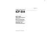 SONY ICF-S14 Owner's Manual cover photo