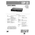 SONY CDP30 Service Manual cover photo