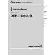 PIONEER DEH-P4050UB/XN/ES Owner's Manual cover photo