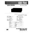 SONY CDX7582 Service Manual cover photo