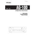TEAC AG-10D Owner's Manual cover photo