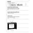SONY KV-1952RX Owner's Manual cover photo