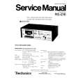 TECHNICS RS616 Service Manual cover photo