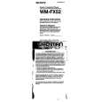 SONY WM-FX52 Owner's Manual cover photo
