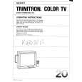 SONY KV-2080R Owner's Manual cover photo