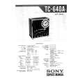 SONY TC640A Service Manual cover photo