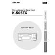 ONKYO K505TX Owner's Manual cover photo