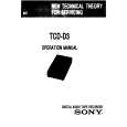 SONY TCDD3 Theory Service Manual cover photo