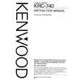 KENWOOD KRC740 Owner's Manual cover photo