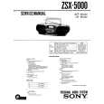 SONY ZSX5000 Service Manual cover photo