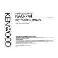 KENWOOD KAC744 Owner's Manual cover photo