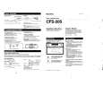 SONY CFS-205 Owner's Manual cover photo