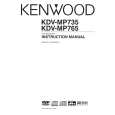 KENWOOD KDV-MP735 Owner's Manual cover photo