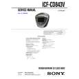 SONY ICFCD843V Service Manual cover photo