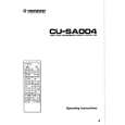 PIONEER CU-SA004 Owner's Manual cover photo