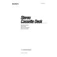 SONY TC-K909ES Owner's Manual cover photo