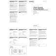 SONY XS-F1020 Owner's Manual cover photo