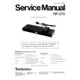 TECHNICS RP070 Service Manual cover photo