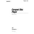SONY CDP-D69ES Owner's Manual cover photo