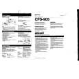 SONY CFS-905 Owner's Manual cover photo