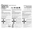 PIONEER BDR-101 Owner's Manual cover photo