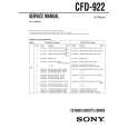 SONY CFD922 Service Manual cover photo