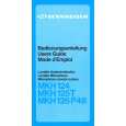 SENNHEISER MKH 124 MKH 125 MKH 126 Owner's Manual cover photo