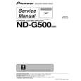 PIONEER ND-G500/XS/E5 Service Manual cover photo