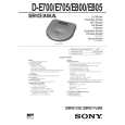 SONY DE700 Service Manual cover photo