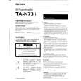 SONY TAN731 Owner's Manual cover photo