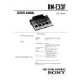 SONY RME33F Service Manual cover photo