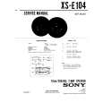 SONY XSE104 Service Manual cover photo