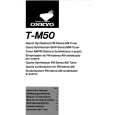 ONKYO TM50 Owner's Manual cover photo