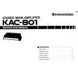 KENWOOD KAC801 Owner's Manual cover photo