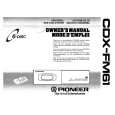 PIONEER CDX-FM61 Owner's Manual cover photo