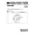 SONY WMF229 Service Manual cover photo