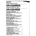 SONY XR-U551 Owner's Manual cover photo