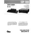 TOSHIBA SDP1000 Service Manual cover photo