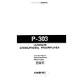 ONKYO P-303 Owner's Manual cover photo